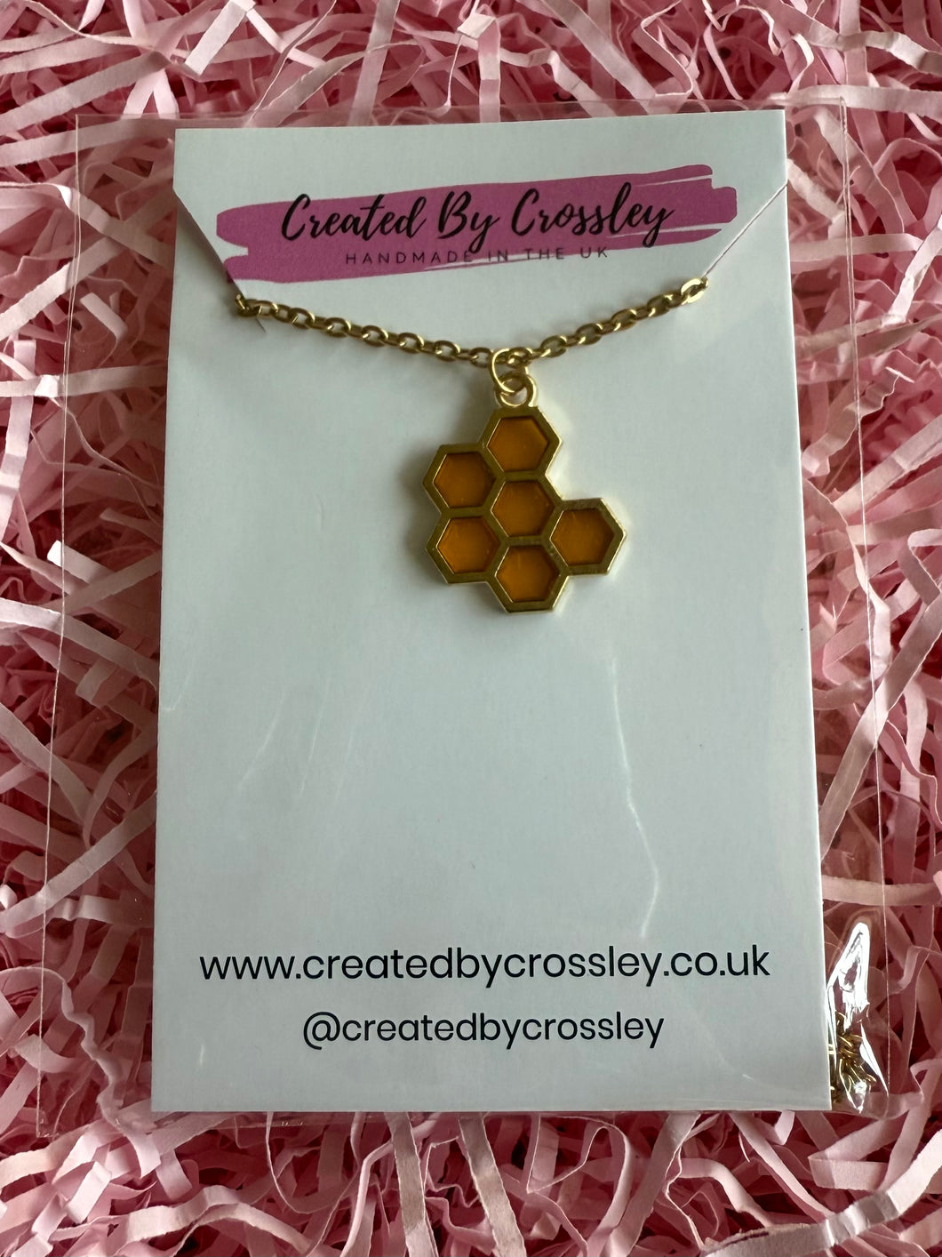 Honeycomb Charm Necklace