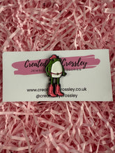 Load image into Gallery viewer, Cowboy Frog Pin Badge
