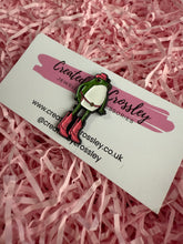 Load image into Gallery viewer, Cowboy Frog Pin Badge
