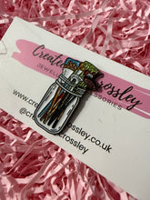Load image into Gallery viewer, Paintbrushes Jar Pin Badge
