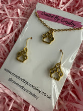 Load image into Gallery viewer, Paw Print Jewellery Set
