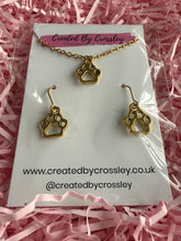 Load image into Gallery viewer, Paw Print Jewellery Set
