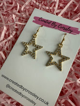 Load image into Gallery viewer, Gem Star Charm Earrings
