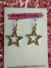 Load image into Gallery viewer, Gem Star Charm Earrings
