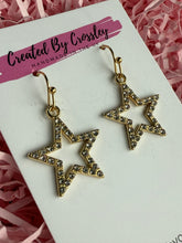 Load image into Gallery viewer, Gem Star Charm Earrings
