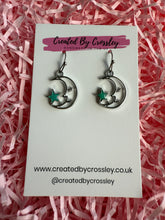 Load image into Gallery viewer, Moon Star Charm Earrings
