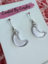 Load image into Gallery viewer, Lilac Moon Charm Earrings

