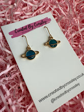 Load image into Gallery viewer, Blue Planet Charm Earrings
