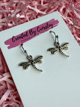 Load image into Gallery viewer, Dragonfly Charm Earrings
