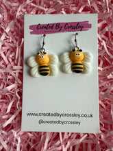 Load image into Gallery viewer, Large Bee Charm Earrings
