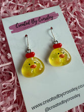Load image into Gallery viewer, Yellow Chick Charm Earrings
