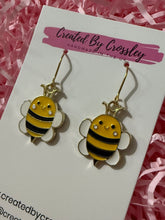 Load image into Gallery viewer, Bumble Bee Charm Earrings
