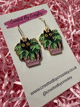 Load image into Gallery viewer, Cat Plant Charm Earrings
