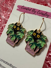 Load image into Gallery viewer, Cat Plant Charm Earrings
