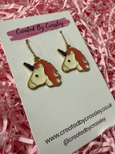 Load image into Gallery viewer, Unicorn Head Charm Earrings

