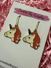Load image into Gallery viewer, Unicorn Head Charm Earrings
