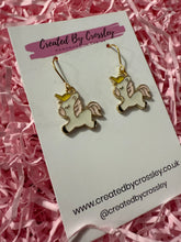 Load image into Gallery viewer, Colourful Unicorn Charm Earrings
