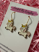 Load image into Gallery viewer, Colourful Unicorn Charm Earrings
