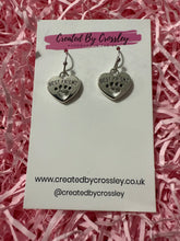 Load image into Gallery viewer, Best Friend Paw Heart Charm Earrings
