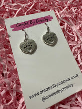 Load image into Gallery viewer, Best Friend Paw Heart Charm Earrings

