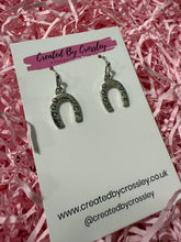Load image into Gallery viewer, Good Luck Horseshoe Charm Earrings
