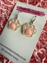 Load image into Gallery viewer, Pink Paw Charm Earrings
