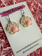 Load image into Gallery viewer, Pink Paw Charm Earrings
