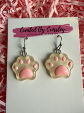 Load image into Gallery viewer, Pink Paw Charm Earrings
