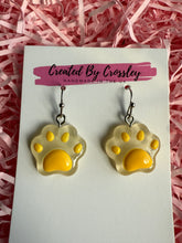 Load image into Gallery viewer, Yellow Paw Charm Earrings
