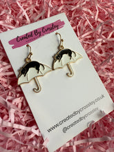 Load image into Gallery viewer, Umbrella Cat Charm Earrings
