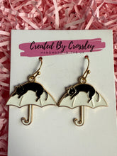Load image into Gallery viewer, Umbrella Cat Charm Earrings
