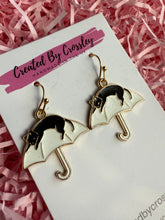 Load image into Gallery viewer, Umbrella Cat Charm Earrings
