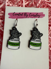 Load image into Gallery viewer, Antidepressant Cat Charm Earrings
