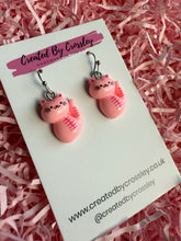 Load image into Gallery viewer, Pink Cat Charm Earrings
