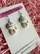 Load image into Gallery viewer, White Cat Charm Earrings
