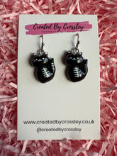 Load image into Gallery viewer, Black Cat Charm Earrings
