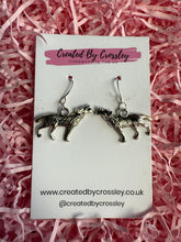 Load image into Gallery viewer, Wolf Charm Earrings
