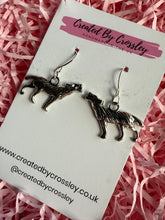 Load image into Gallery viewer, Wolf Charm Earrings
