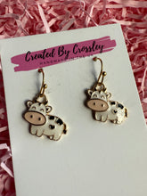 Load image into Gallery viewer, Cow Charm Earrings
