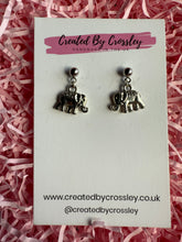 Load image into Gallery viewer, Mini Elephant Charm Stud Earrings
