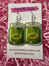 Load image into Gallery viewer, Pickle Jar Charm Earrings
