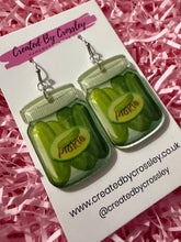 Load image into Gallery viewer, Pickle Jar Charm Earrings
