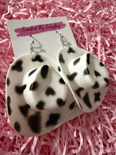 Load image into Gallery viewer, Large Black and White Cowboy Hat Charm Earrings
