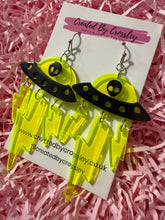 Load image into Gallery viewer, Alien Lightning Charm Earrings

