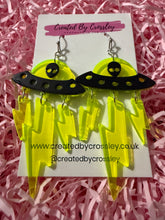 Load image into Gallery viewer, Alien Lightning Charm Earrings
