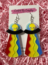 Load image into Gallery viewer, Alien Abduction Charm Earrings
