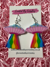 Load image into Gallery viewer, Rainbow Abduction Charm Earrings
