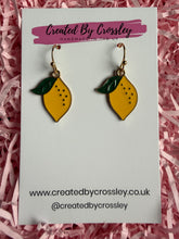 Load image into Gallery viewer, Lemon Charm Earrings
