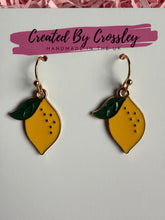 Load image into Gallery viewer, Lemon Charm Earrings
