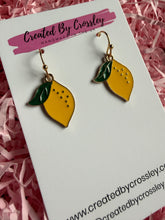 Load image into Gallery viewer, Lemon Charm Earrings
